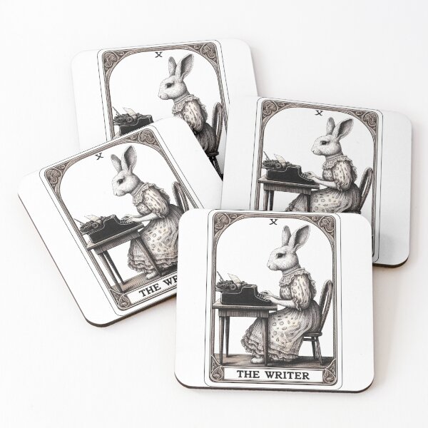 Item preview, The Writer Rabbit Tarot Card | Vintage Typewriter designed and sold by litchick1977.