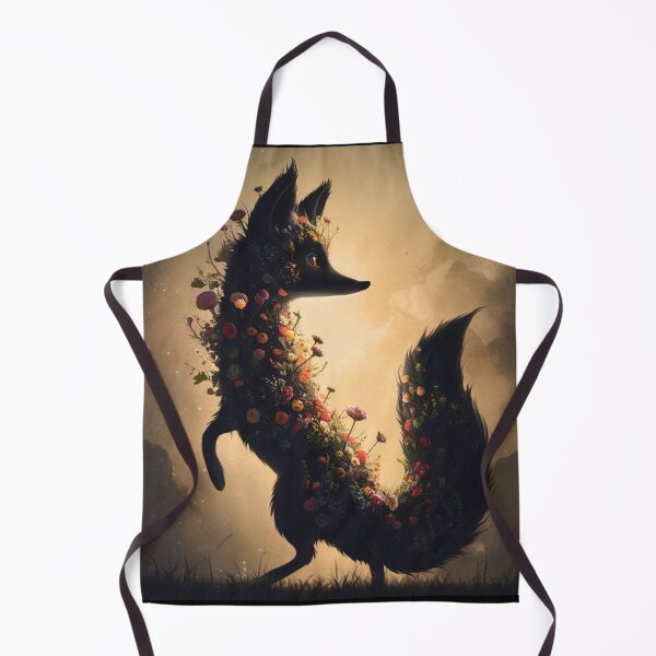 Item preview, Fox Portrait. fox silhouette, floral fox, abstract fox, fantasy fox, whimsical fox, fox pattern designed and sold by FoxVibes.