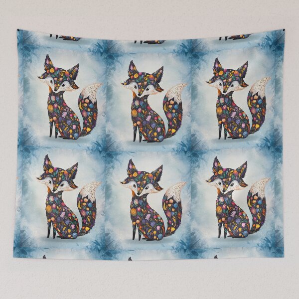 Artikelvorschau, Fuchs-Porträt. Fuchs-Silhouette, Blumenfuchs, abstrakter Fuchs, Fantasiefuchs, wunderlicher Fuchs, Fuchsmuster entworfen und verkauft von FoxVibes.