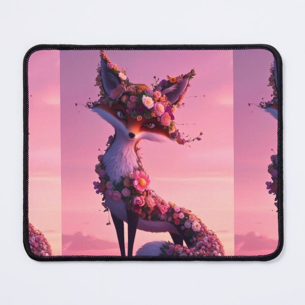 Item preview, Fox Portrait. fox silhouette, floral fox, abstract fox, fantasy fox, whimsical fox, fox pattern designed and sold by FoxVibes.