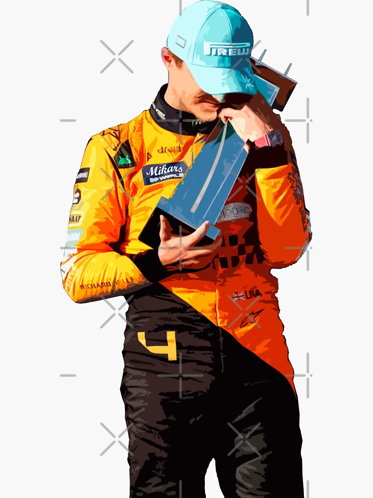 Thumbnail 3 of 3, Sticker, Lando First Win designed and sold by Mikars.