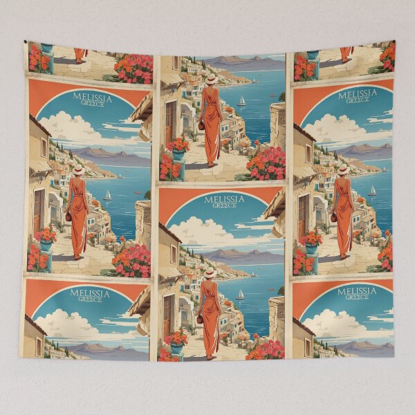 Item preview, Melissia Greece Vintage Travel Tourism  designed and sold by TravelersGems.