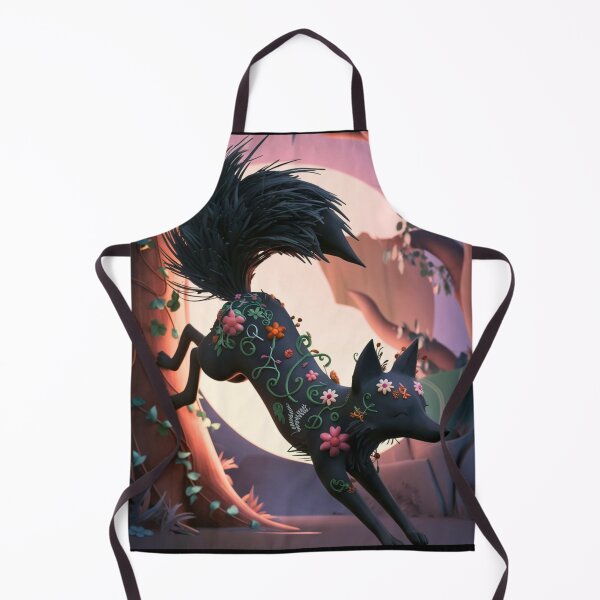 Item preview, Fox Portrait. fox silhouette, floral fox, abstract fox, fantasy fox, whimsical fox, fox pattern designed and sold by FoxVibes.