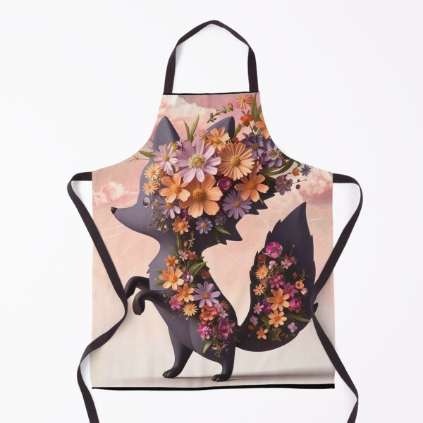 Item preview, Fox Portrait. fox silhouette, floral fox, abstract fox, fantasy fox, whimsical fox, fox pattern designed and sold by FoxVibes.