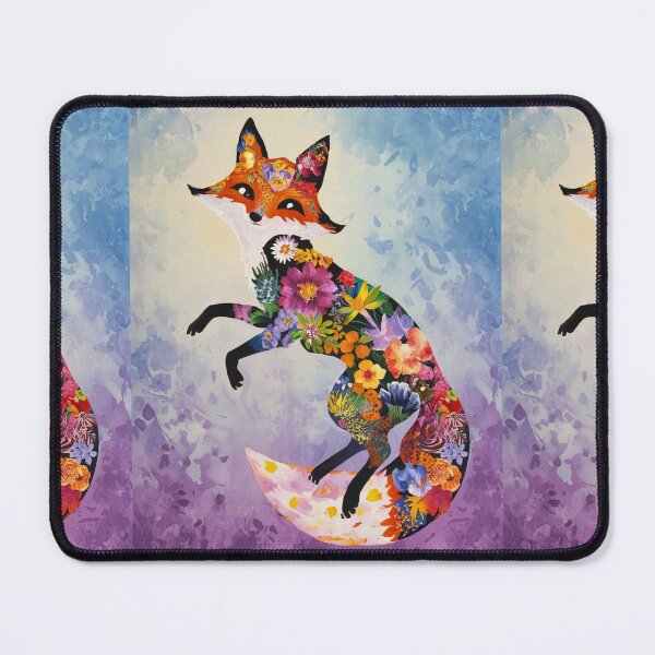 Item preview, Fox Portrait. fox silhouette, floral fox, abstract fox, fantasy fox, whimsical fox, fox pattern designed and sold by FoxVibes.