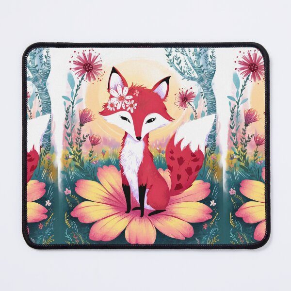 Artikelvorschau, Fuchs-Porträt. Fuchs-Silhouette, Blumenfuchs, abstrakter Fuchs, Fantasiefuchs, wunderlicher Fuchs, Fuchsmuster entworfen und verkauft von FoxVibes.