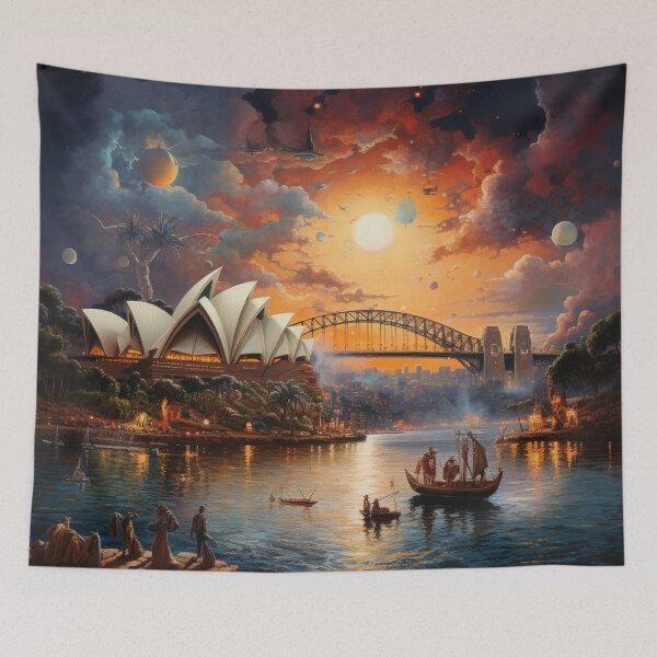 Item preview, Sydney, Australia Opera House and Bridge designed and sold by Myra365Art.