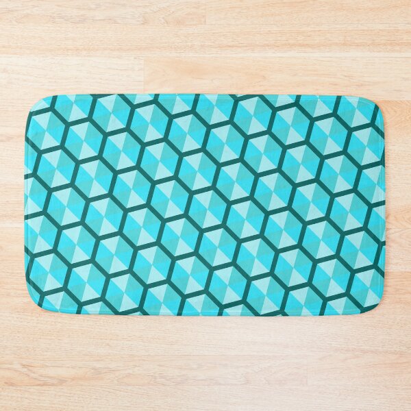 Item preview, Teal Multicolor Umbrella Hexagons Honeycomb Grid Party Pattern designed and sold by Alchemy-A-La-G.