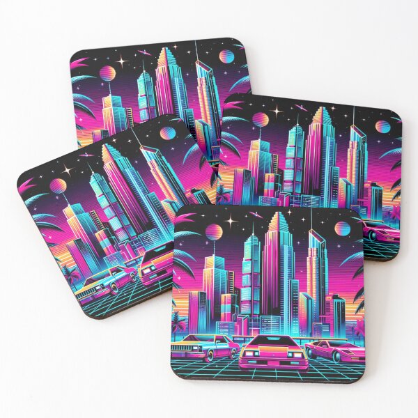 Item preview, Cyber Sprint: 80’s Retro Sports Car Neon Art | Gen X Nostalgia & Miami Vibes designed and sold by litchick1977.