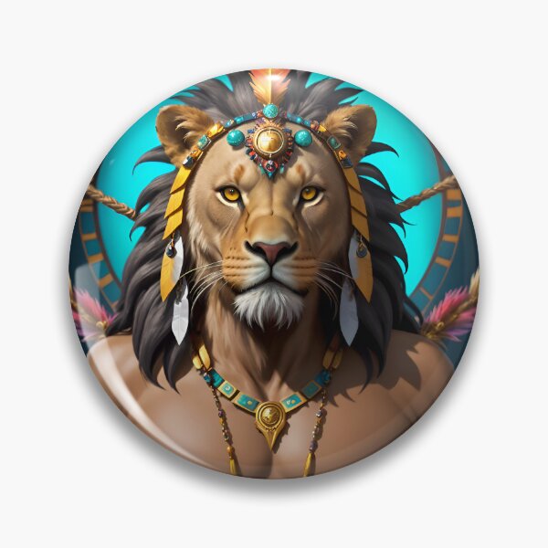 Item preview, Native American Lion Warrior Chief designed and sold by TheArtOfPat.