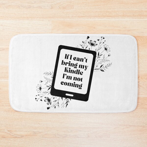 Item preview, If I can't bring my Kindle I'm not coming - Floral Black Kindle designed and sold by Neadoodles.