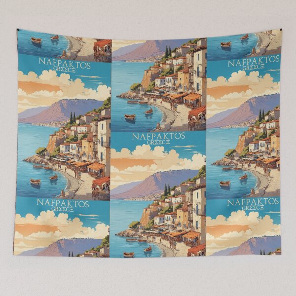 Item preview, Nafpaktos Greece Vintage Travel Tourism  designed and sold by TravelersGems.