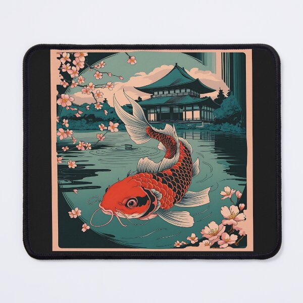 Item preview, Koi Pond, Japanese Vintage Koi and Sakura designed and sold by Mariana Piana.