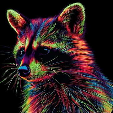 Artwork thumbnail, Psychedelic Racoon by SmallOwlDesign