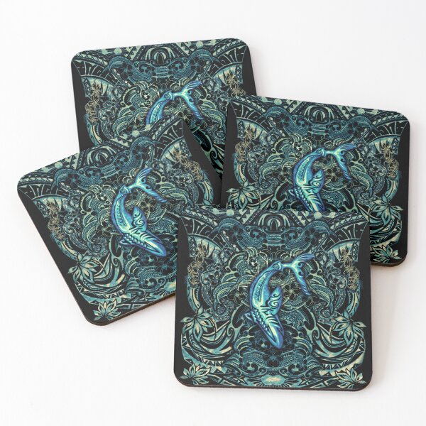Item preview, Retro Hawaiian Tribal Shark Dive Shirt Design 029 designed and sold by sunnthreads.