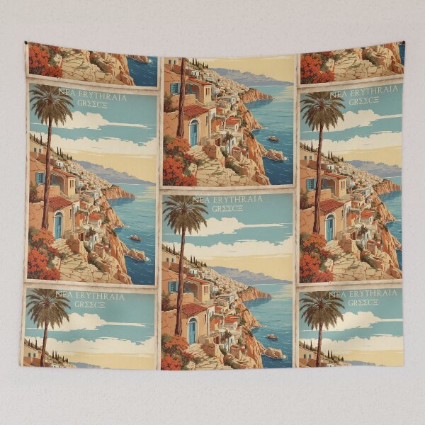Item preview, Nea Erytharia Greece Vintage Travel Tourism  designed and sold by TravelersGems.