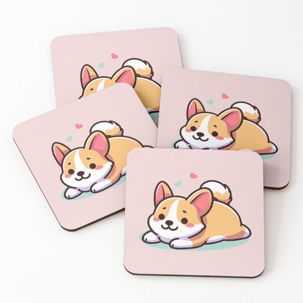Item preview, Cute Kawaii Corgi Splooting | Adorable Dog Lover Design designed and sold by litchick1977.