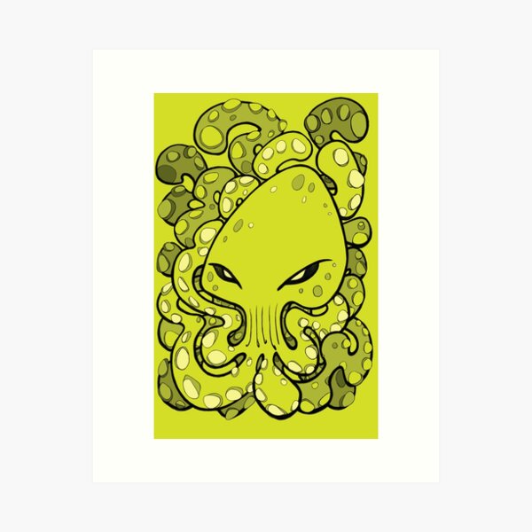 Item preview, Octopus Squid Kraken Cthulhu Sea Creature - Lime Punch designed and sold by bignose1977.