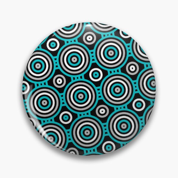Item preview, Teal Multicolor Eyes Rings Circles Seamless Party Pattern designed and sold by Alchemy-A-La-G.