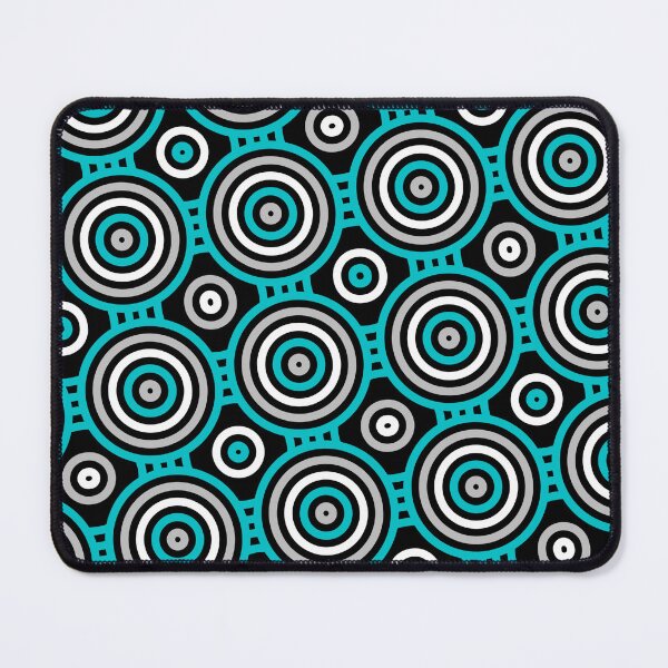 Item preview, Teal Multicolor Eyes Rings Circles Seamless Party Pattern designed and sold by Alchemy-A-La-G.