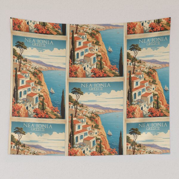 Item preview, Nea Ionia Greece Vintage Travel Tourism  designed and sold by TravelersGems.