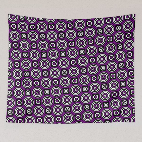Item preview, Purple Multicolor Eyes Rings Circles Seamless Party Pattern designed and sold by Alchemy-A-La-G.