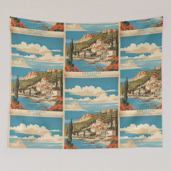 Item preview, Nea Makri Greece Vintage Travel Tourism  designed and sold by TravelersGems.