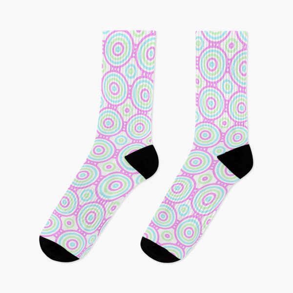 Item preview, Pastel Multicolor Eyes Rings Circles Seamless Party Pattern designed and sold by Alchemy-A-La-G.
