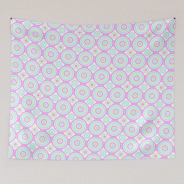 Item preview, Pastel Multicolor Eyes Rings Circles Seamless Party Pattern designed and sold by Alchemy-A-La-G.