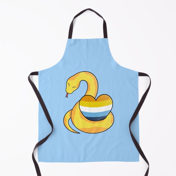 Item preview, Cute Happy Yellow Snake Holding an Aromantic Asexual Flag Heart designed and sold by AroAxel.