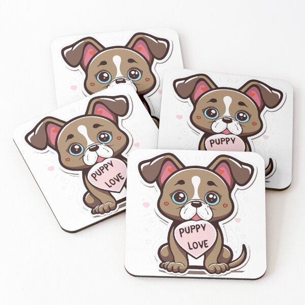 Item preview, Puppy Love - Cute Pitbull with Heart Tag designed and sold by NiftyWrx.