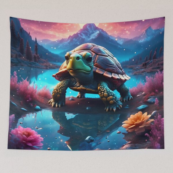Item preview, Colorful tortoise in the wild designed and sold by PolincTees.