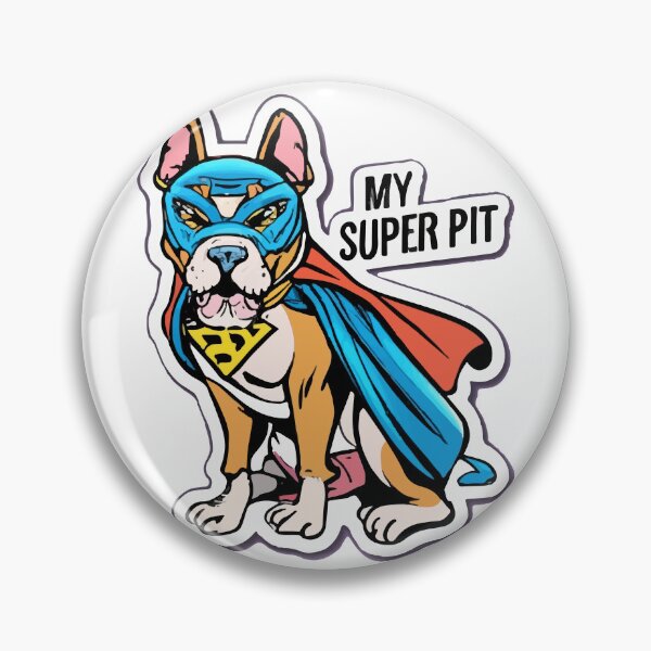 Item preview, My Super Pit - Superhero Cape Pitbull Cartoon designed and sold by NiftyWrx.