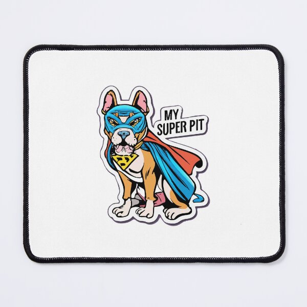 Item preview, My Super Pit - Superhero Cape Pitbull Cartoon designed and sold by NiftyWrx.