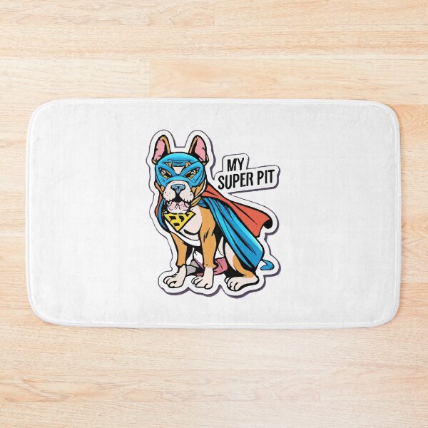 Item preview, My Super Pit - Superhero Cape Pitbull Cartoon designed and sold by NiftyWrx.