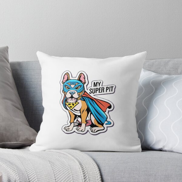 Item preview, My Super Pit - Superhero Cape Pitbull Cartoon designed and sold by NiftyWrx.
