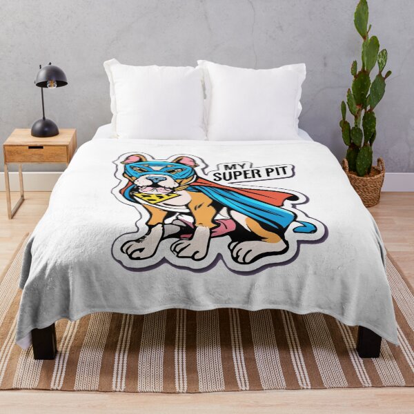 Item preview, My Super Pit - Superhero Cape Pitbull Cartoon designed and sold by NiftyWrx.