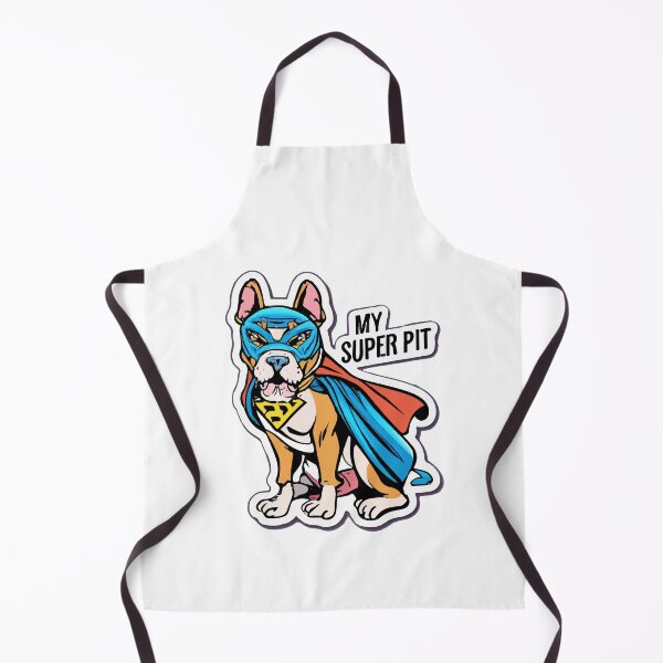 Item preview, My Super Pit - Superhero Cape Pitbull Cartoon designed and sold by NiftyWrx.