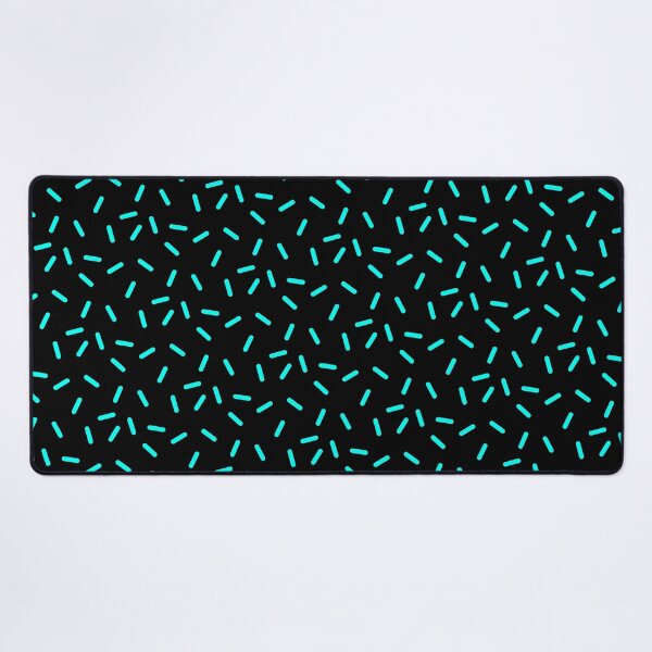 Item preview, Neon Teal Sprinkles Dashed Line Confetti Party Pattern designed and sold by Alchemy-A-La-G.