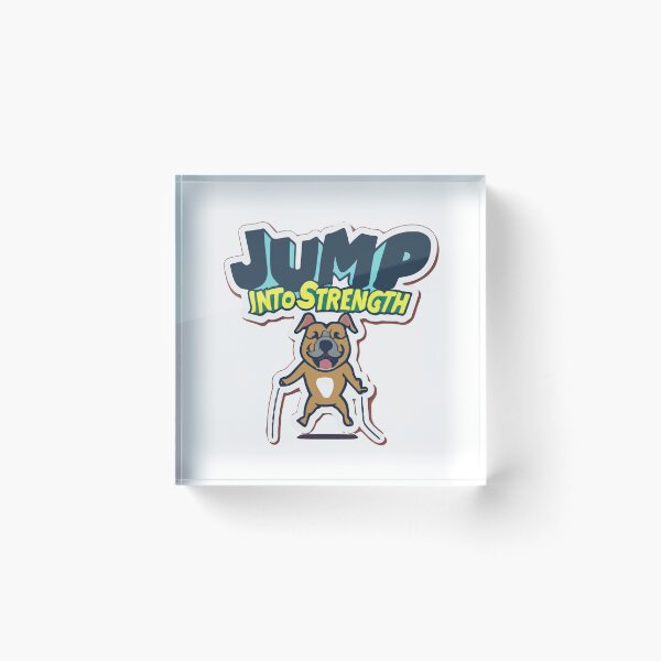 Item preview, Athletic Pitbull Jump Into Strength Fitness Motivation designed and sold by NiftyWrx.