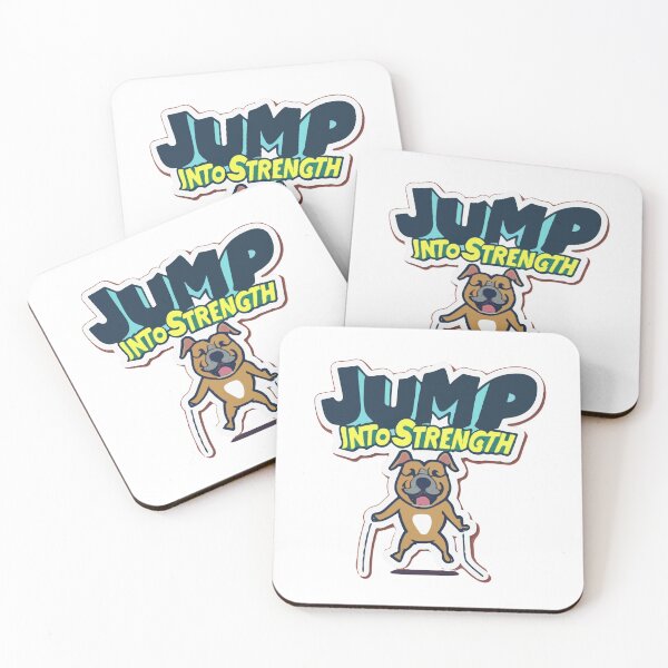 Item preview, Athletic Pitbull Jump Into Strength Fitness Motivation designed and sold by NiftyWrx.