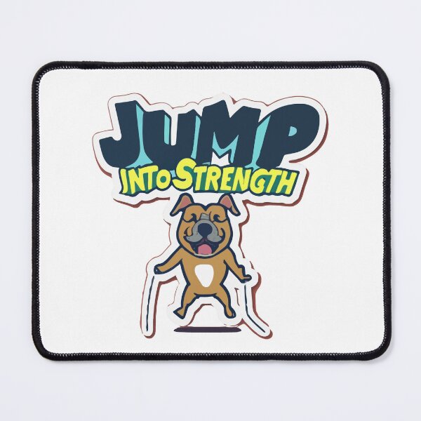Item preview, Athletic Pitbull Jump Into Strength Fitness Motivation designed and sold by NiftyWrx.