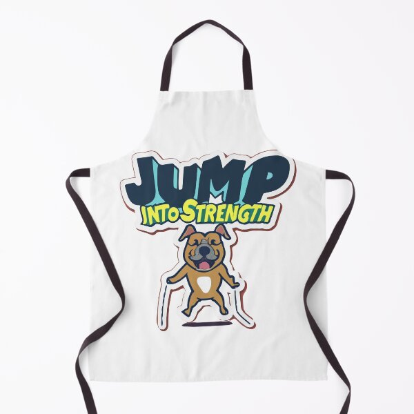 Item preview, Athletic Pitbull Jump Into Strength Fitness Motivation designed and sold by NiftyWrx.