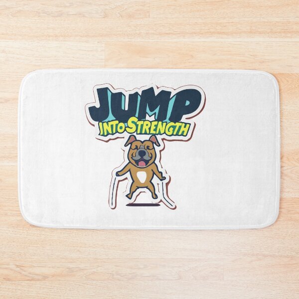Item preview, Athletic Pitbull Jump Into Strength Fitness Motivation designed and sold by NiftyWrx.