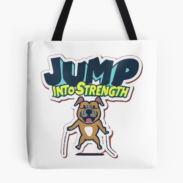 Item preview, Athletic Pitbull Jump Into Strength Fitness Motivation designed and sold by NiftyWrx.