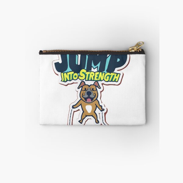 Item preview, Athletic Pitbull Jump Into Strength Fitness Motivation designed and sold by NiftyWrx.