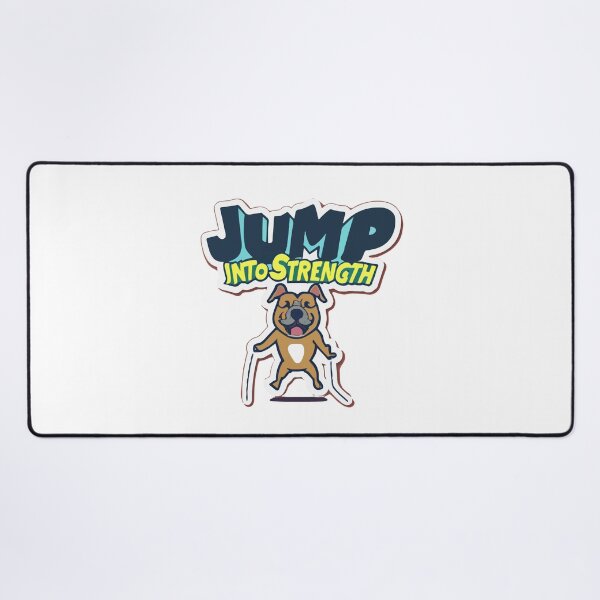 Item preview, Athletic Pitbull Jump Into Strength Fitness Motivation designed and sold by NiftyWrx.