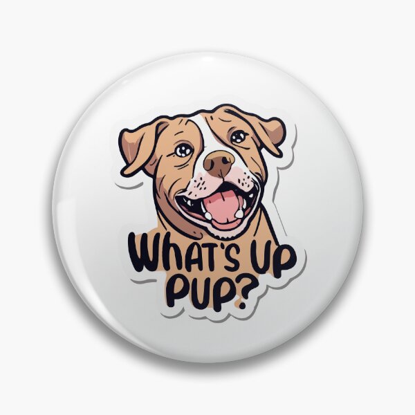 Item preview, Playful Pitbull 'What's Up Pup?' Design designed and sold by NiftyWrx.