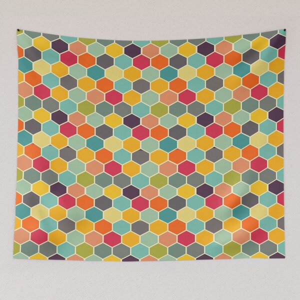 Item preview, Colorful Retro Hexagon designed and sold by NDaZone.