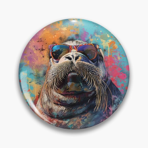 Item preview, Colorful/Colorful walrus with sunglasses 01 designed and sold by Batch-C91.